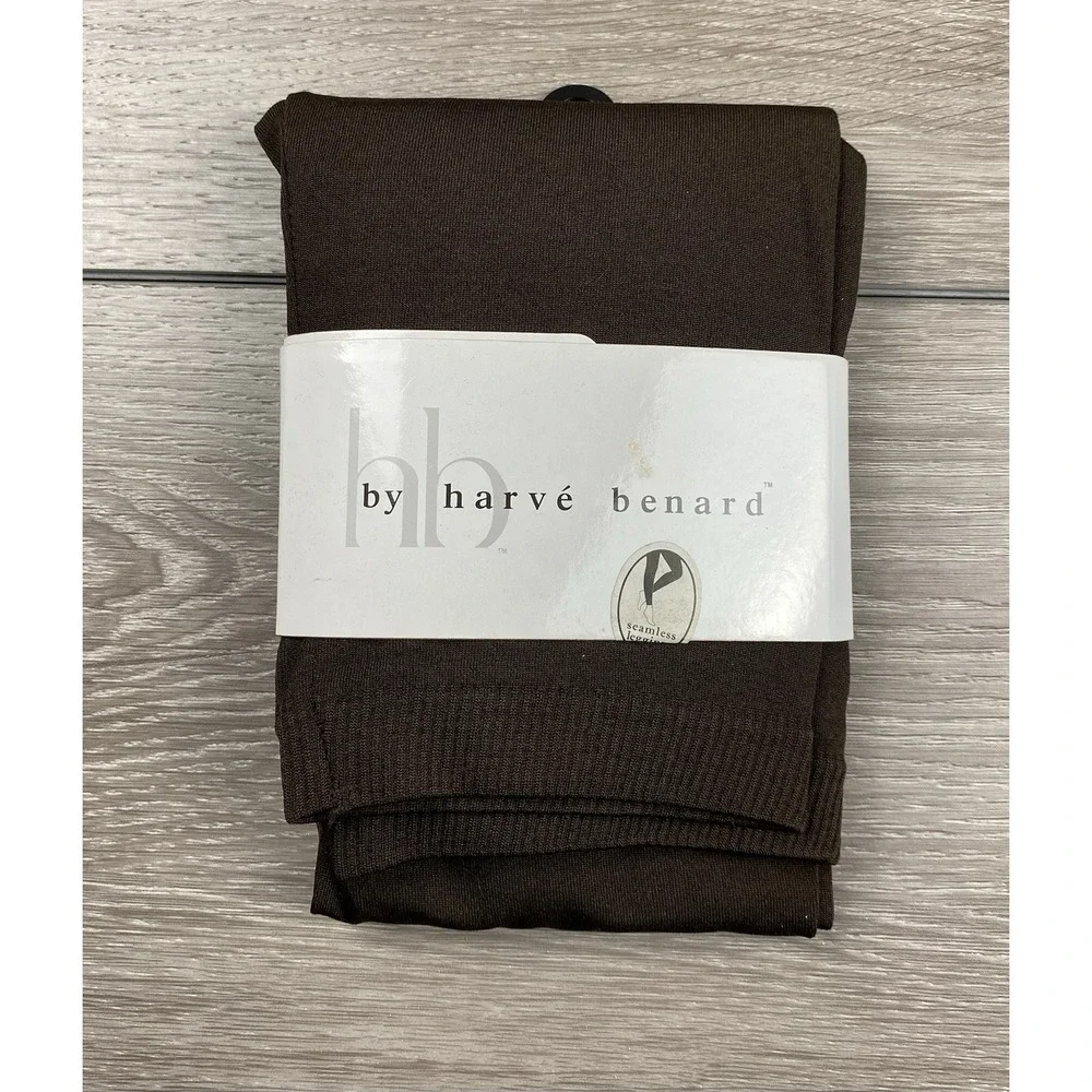 Harve Benard Women's Nylon Blend‎ Seamless Leggings Brown Queen Size New
